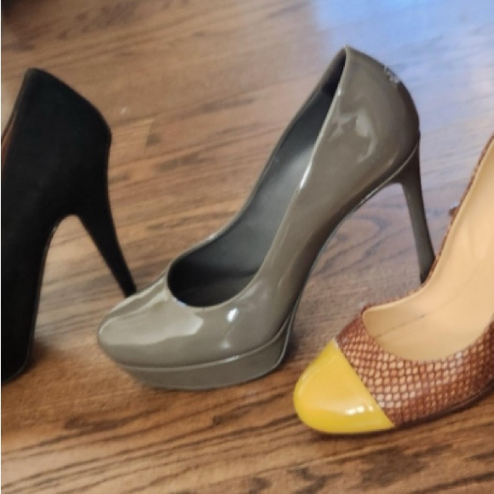 YSL Grey heels pumps size 8 - Picture 2 of 2
